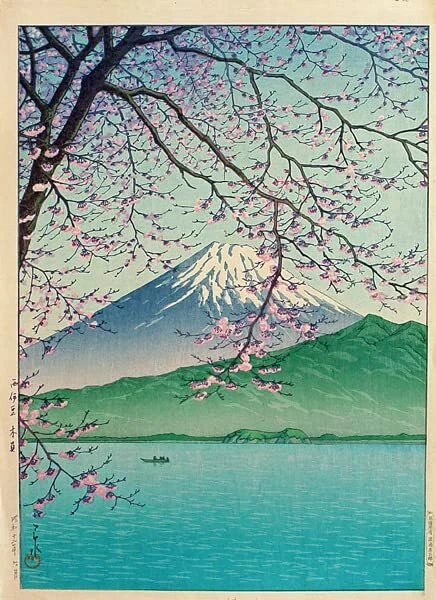 Kawase Hasui Print Nishiizu Kishi 1945 39X28.2Cm Actual Size Poster Reproduction