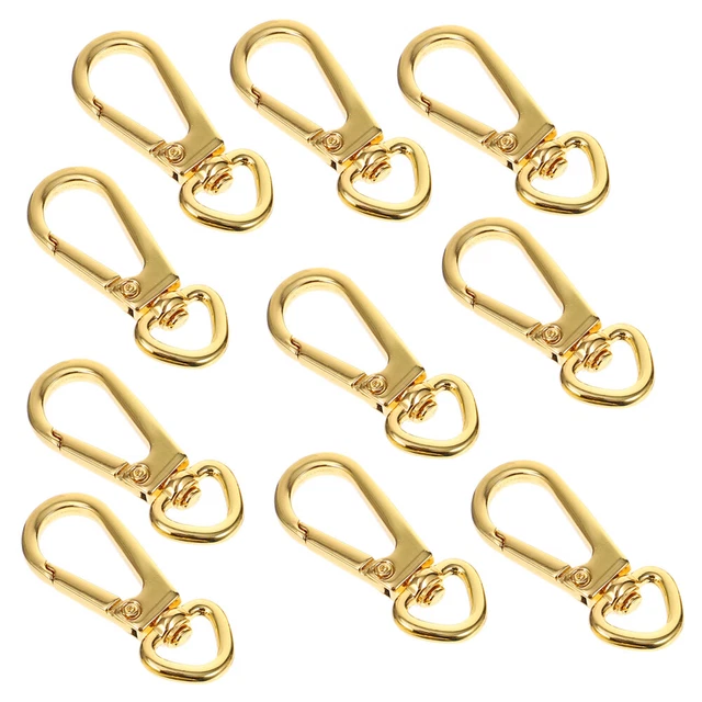 10 PCS Mini Lobster Claw Clasp Golden Metal Hook Rotary Buckle