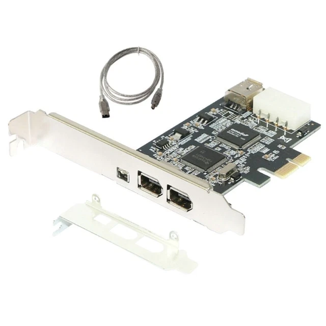 Carte Low Profile Chipset TI XIO2213BZAY Carte Contrôleur FireWire 800/400 PCI Express Low Profile - 2 Ports 800 1 Port 400 - Chipset Texas Instruments Carte Low Profile Chipset TI XIO2213BZAY Carte Contrôleur FireWire 800/400 PCI Express Low Profile - 2 Ports 800 1 Port 400 - Chipset Texas Instruments