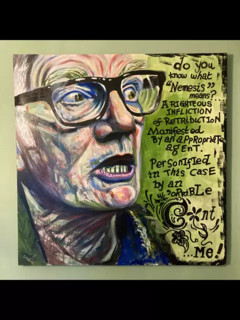 Brick Top Snatch Alan Ford ‘Nemesis’ Original Portrait in oils One of a kind art