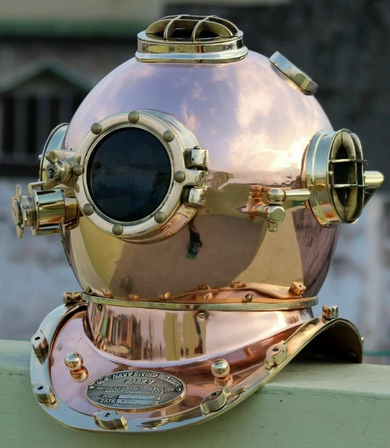 ANCIEN CASQUE DE plongée laiton U.S Navy Mark V casque de plongée ANCIEN CASQUE DE plongée laiton U.S Navy Mark V casque de plongée