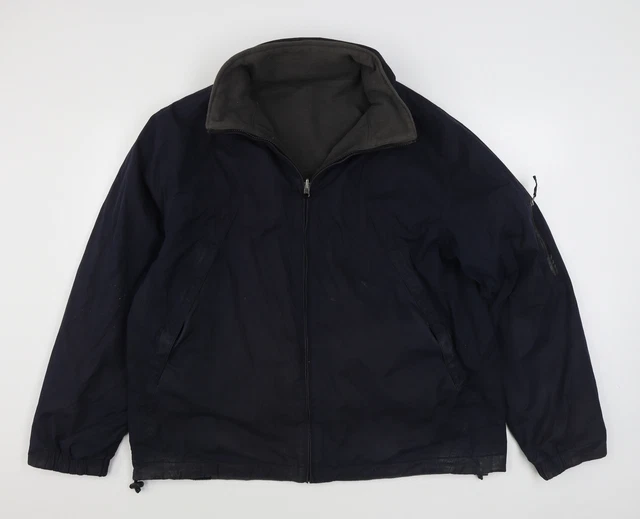 Marks and Spencer Mens Blue Jacket Size XL Zip - Reversable