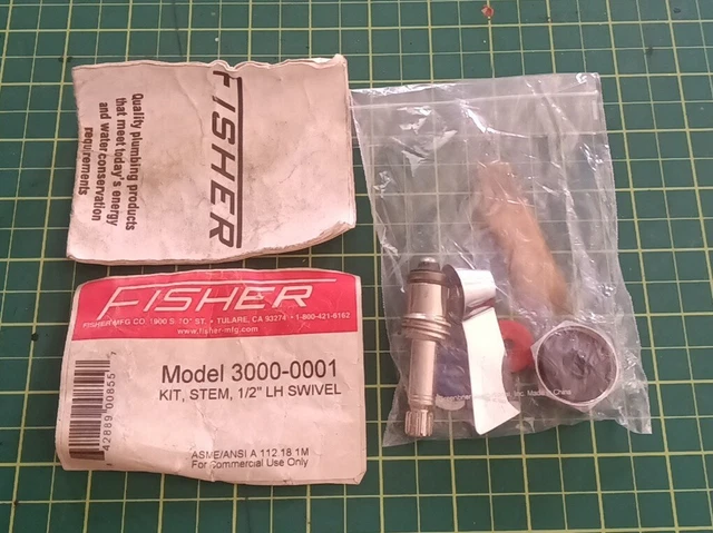Fisher 3000-0001 Left Hand Faucet Swivel Stem Repair Kit NEW #477