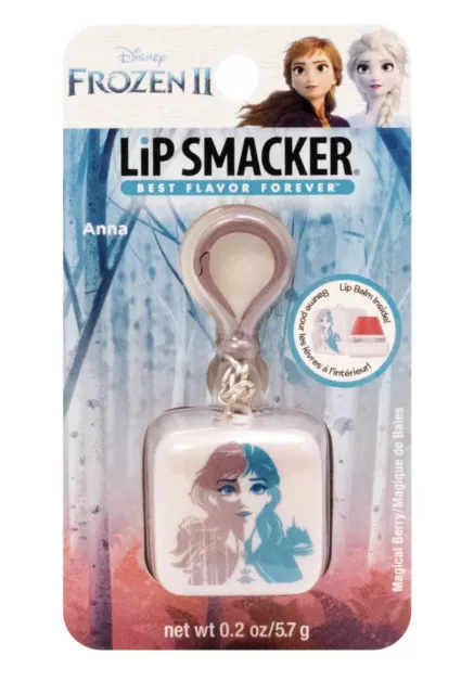 Disney Frozen 2 Anna  Lip Smacker Cube Lip Balm Keychain Clip Optimistic Berry