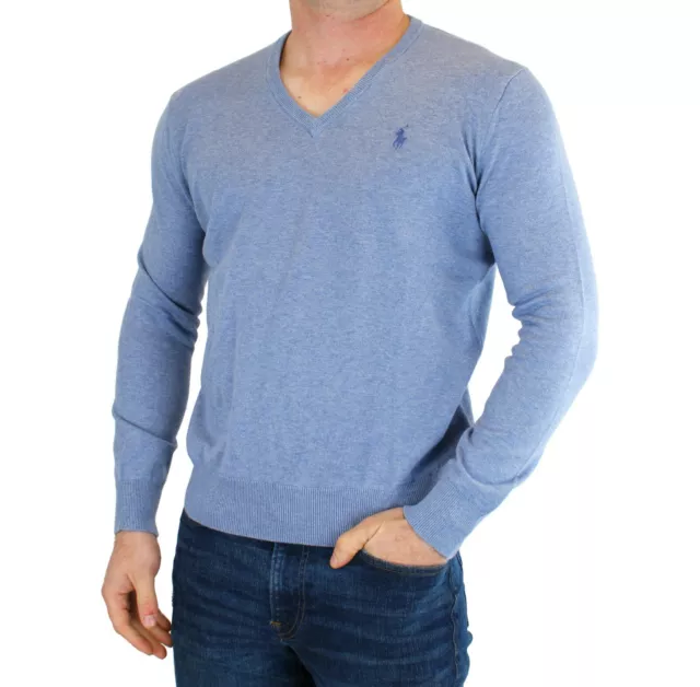 Polo Ralph Lauren Men's Sweater Shirt Knit Pima Cotton, V-Neck Pullover MSRP $89 2