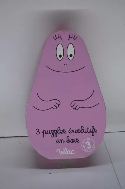 Lot De Trois Puzzle Barbapapa Jouet Figurine Dvd Jeu Educatif Poster Affiche