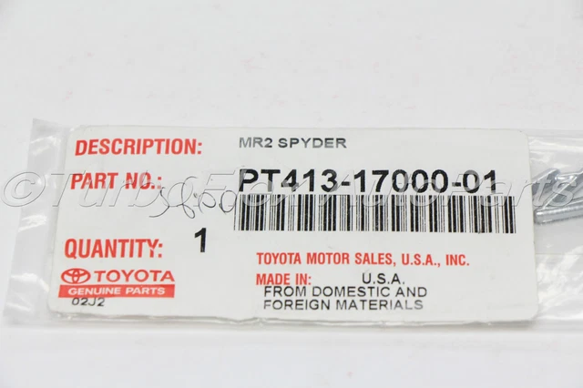 Toyota MR2 Spyder 2000-2005 Rear Bumper Emblem Genuine OEM      PT413-17000-01 2