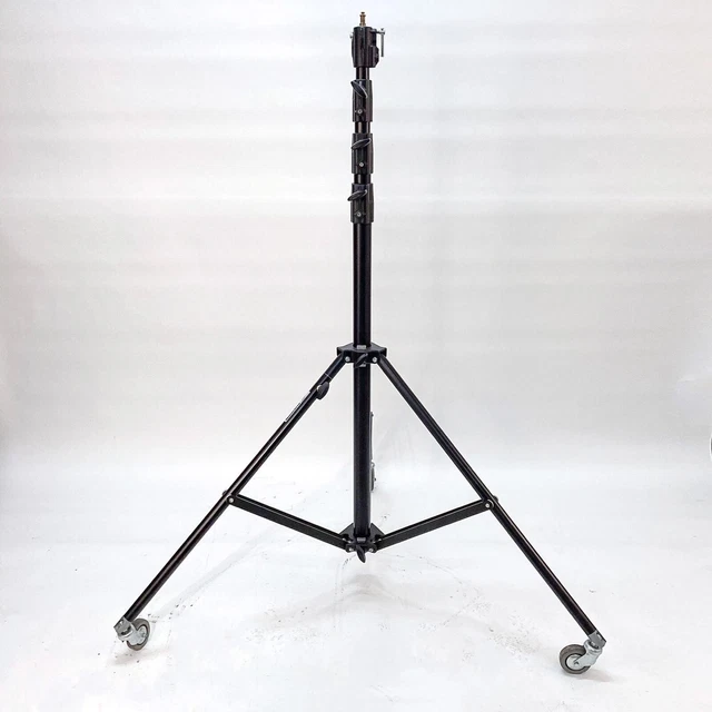 Manfrotto 269BU Treppiede Super Nero Con Gamba Di Livellamento – Altezza Max 455 Cm, Carico 35 Kg, Per Studio E Esterni