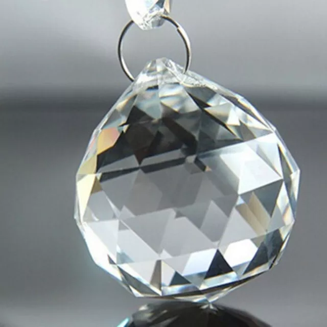 2x 1X New Huge Clear Crystal Balls Suncatcher 60x65mm