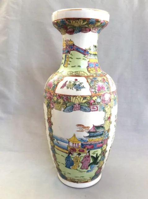 Large Chinese Cantonese Porcelain Landscape Vase, Republic Period.