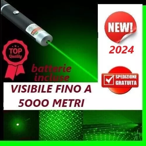 Puntatore Laser Verde Professionale Uso +Astronomico Alta Qualita' Ricaricabile