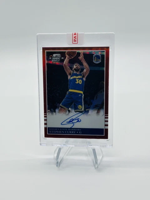 2022-23 Panini Contenders Optic 1985 Tribute ON CARD AUTO STEPHEN CURRY Red /60!