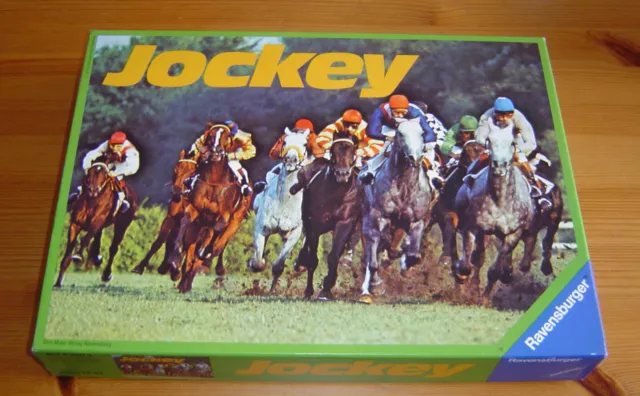 Ravensburger JOCKEY ©1977 Vintage Brettspiel Wettlaufspiel Pferderennen Topzust. 3