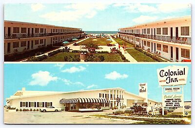 Vintage Postcard Colonial Inn Building Beach Resort Gulf Boulevard Florida FL