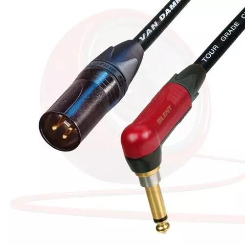 Van Damme Silencieux Jack Audio Mâle XLR Câble Neutrik Guitare / Di / Mixer