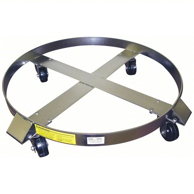 Wesco 55 Gal. Drum Drum Dolly 6" H 900 lb Capacity Cross-Braced 240195
