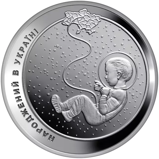 BORN IN UKRAINE - 5 UAH - 5 Hryven Silver Coin 0.55 oz. - Ukraine war 2023