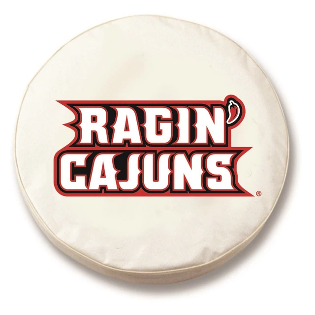 Louisiana-Lafayette Ragin Cajuns HBS White Fitted Car Tire Cover
