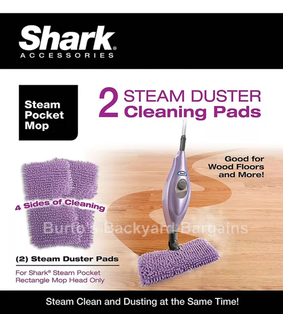 Shark Liftaway Steam Pocket S3901 Microfibre Coral Mop Cloth Cleaning Pad 2 Pack