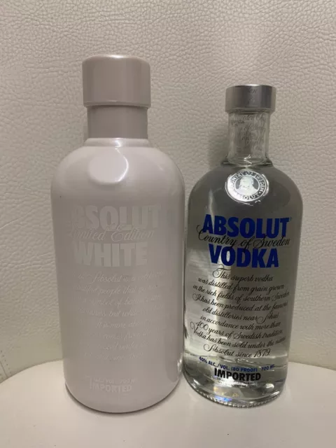 Absolut Vodka white skin UK with blue 700 ml - full & sealed