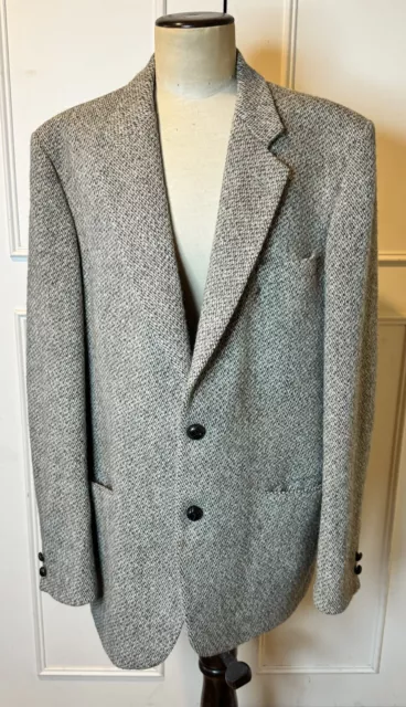 Vintage Harris Tweed 100% Pure Scottish Wool Mens Jacket Coat David Jones