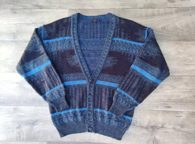 Carletti Cardigan Homme Acrylique Laine Nylon Mode Style Romain Taille S Gilet