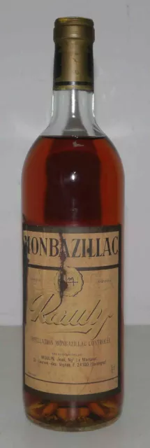 Ancienne bouteille vin blanc « Monbazillac Rauly »  années 70's