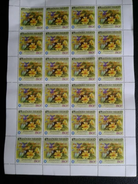 GB LOCALS  Easdale  1988 FLORA  flowers overprint  sheet of 24  MNH**