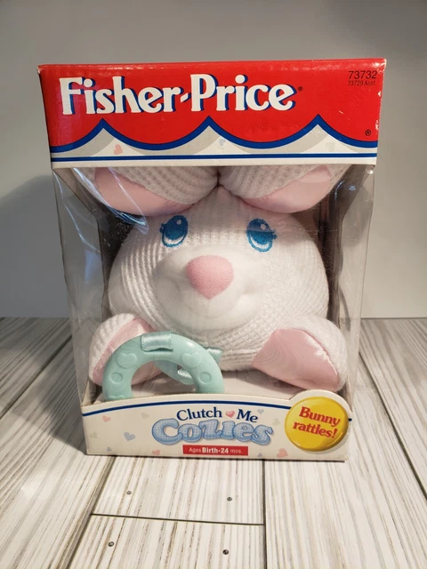 Fisher-Price Mattel Clutch Me Cozies Bunny Vintage- Very Hard to Find