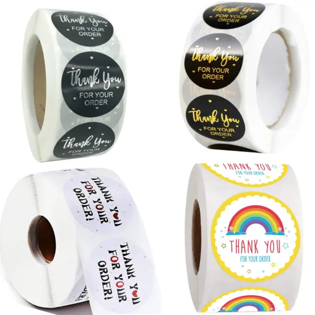 Pegatinas hechas a mano para pequeñas empresas etiquetas redondas de 25 mm