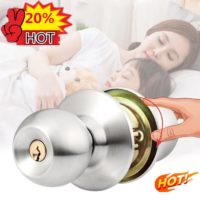 Aluminum alloy Door Knob Set Privacy Passage Door Lock Handle Entrance Key