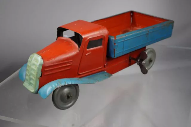 Vorkrieg Blechspielzeug Kipper mit Federwerk - 16,5cm Tinplate Vorkrieg Blechspielzeug Kipper mit Federwerk - 16,5cm Tinplate