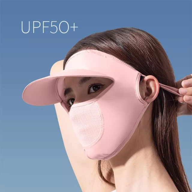 Maschera solare viso intero seta ghiaccio, protezione UV scudo solare copertura viso per donna