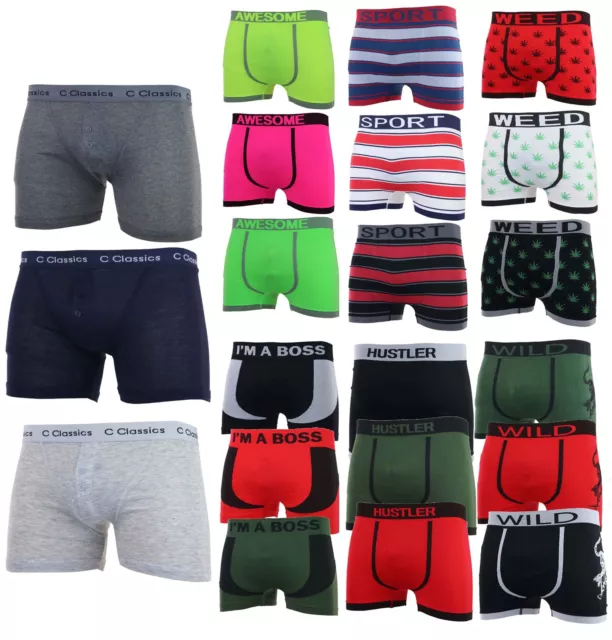 3 Pairs Mens Boxer Shorts Trunks Briefs Underwear Comfort Designer Boxers S-XL