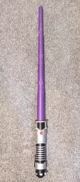 Star Wars Purple Retractable Lightsaber - Mace Windu | Hasbro 2002