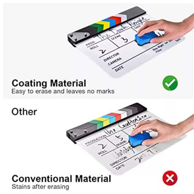 Clapperboard Clapper Board TV Movie Slate Colorful Clapboard Clapper Board Film 3