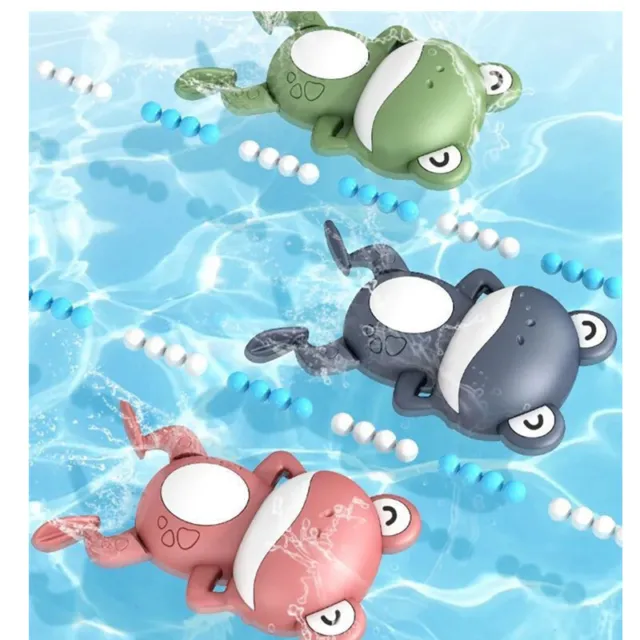 Pool Wind Up Bath Toys Cute Frog Swimming Tub Bathtub Clockwork Educational  Toy