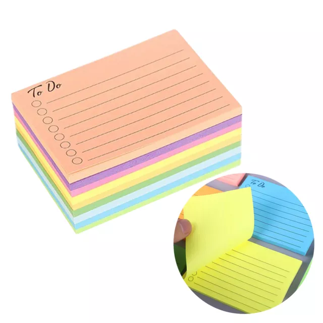 450sheets Bright Colors Office School Note Pad Home To Do List Self Stick Memo