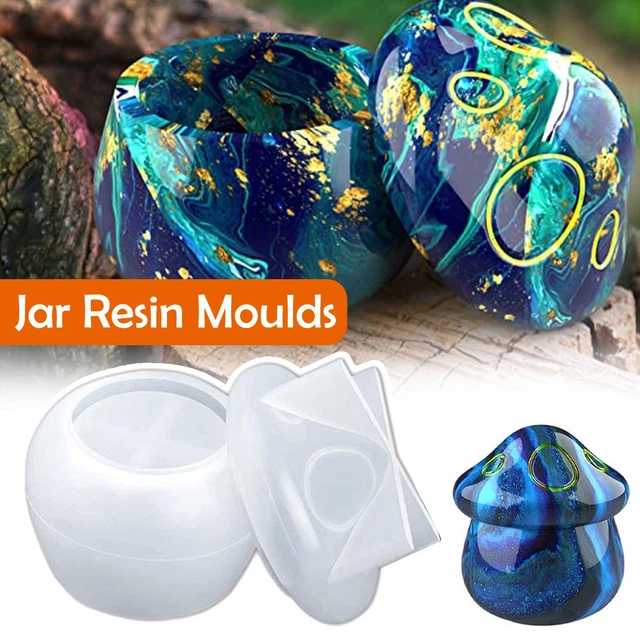 Mushroom Jars Silicone Molds with Lid For Epoxy Resin DIY X4P5 Casting F7W1 P3H1