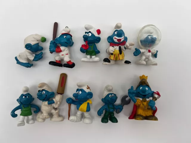 Schlümpfe  10 Stück Peyo Schleich/Bully - Figuren Smurfs Pitufo Puffi