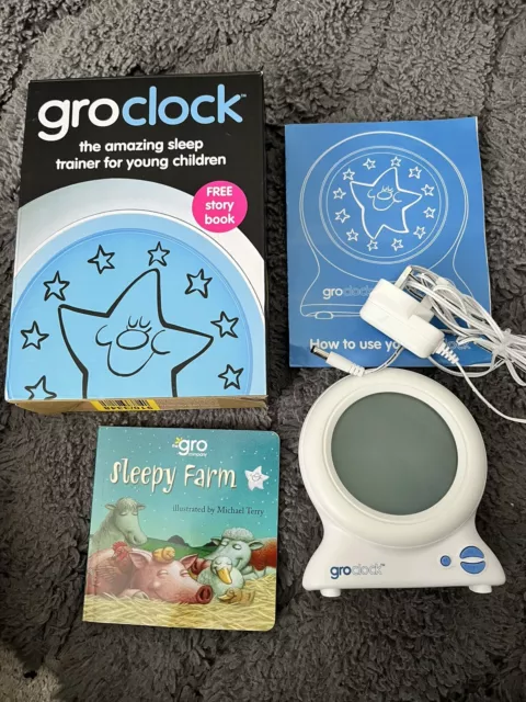 The Gro Company Groclock Sleep Trainer White Tested & Working Boxed With Book