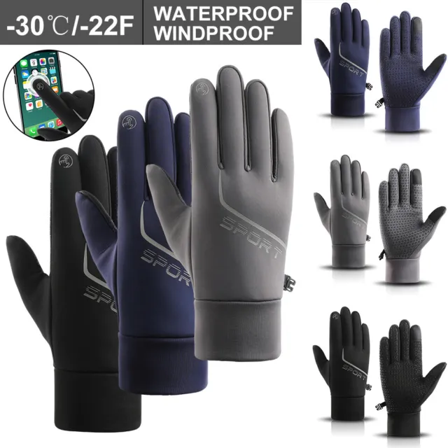 Winter Warm Thermal Gloves Waterproof Touch Screen Anti-slip Windproof Gloves AU