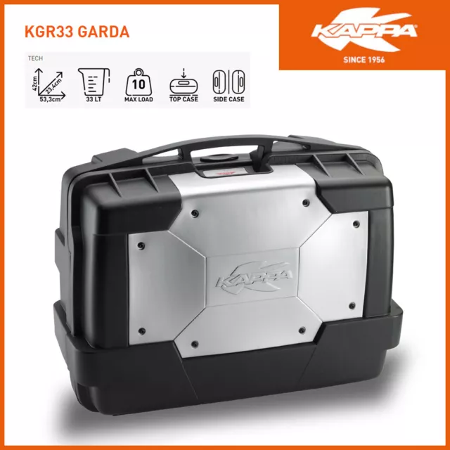 Coffre / Valise Latéral [ Kappa ] KGR33 Garda Monokey 33 L Universel Pour Moto