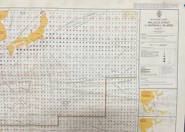5141 Routering Chart ADMIRALTY 5141(8) ROUTEING Chart MALACCA STRAIT TO MARSHALL ISLANDS Map ...