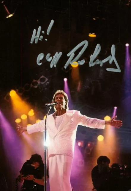 Sir Cliff Richard signiertes 6x4 Foto Sommerurlaub Pop Rock Musik Autogramm + Coa