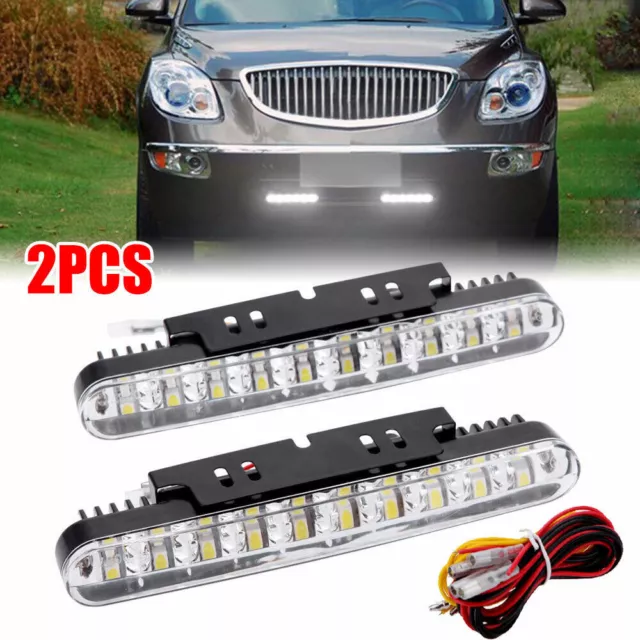 2x 12V 30 LED Daytime Running Lights Car Driving DRL Fog Lamp Turn Signal Lights