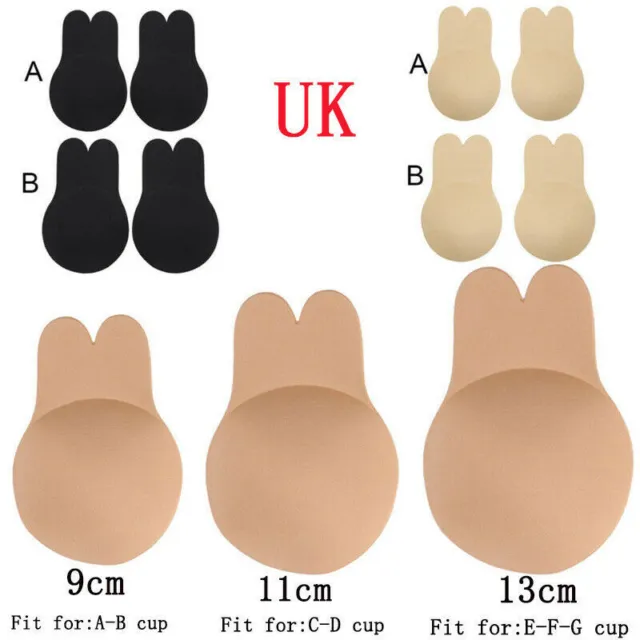 Women Invisible Silicone Strapless Bra Push Up Adhesive Rabbit Lift Up Stick On