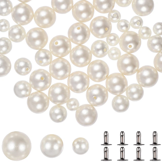 150 pares de remaches de perlas Remache de botones de perlas remaches para ropa