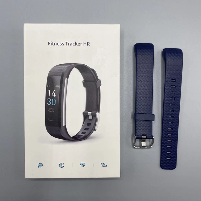 Fitness Tracker HR Waterproof Heart Rate Fitness Step Calorie Tracker 2 Bands