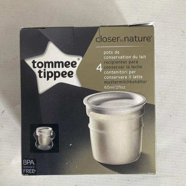 Ollas de almacenamiento de leche Tommee Tippee x 4